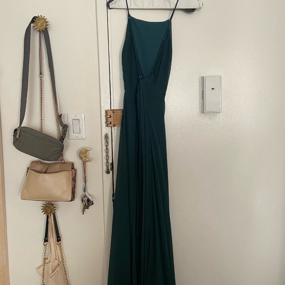 Lulus Hunter Green Maxi Cross back strap - Picture 4 of 4